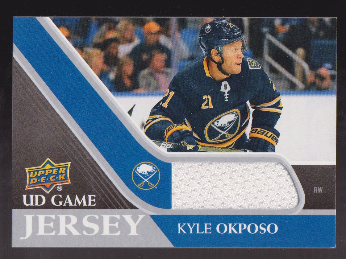 2020-21 Upper Deck Game Jerseys #GJKO Kyle Okposo (image for) 2020-21 Upper Deck Game Jerseys #GJKO Kyle Okposo